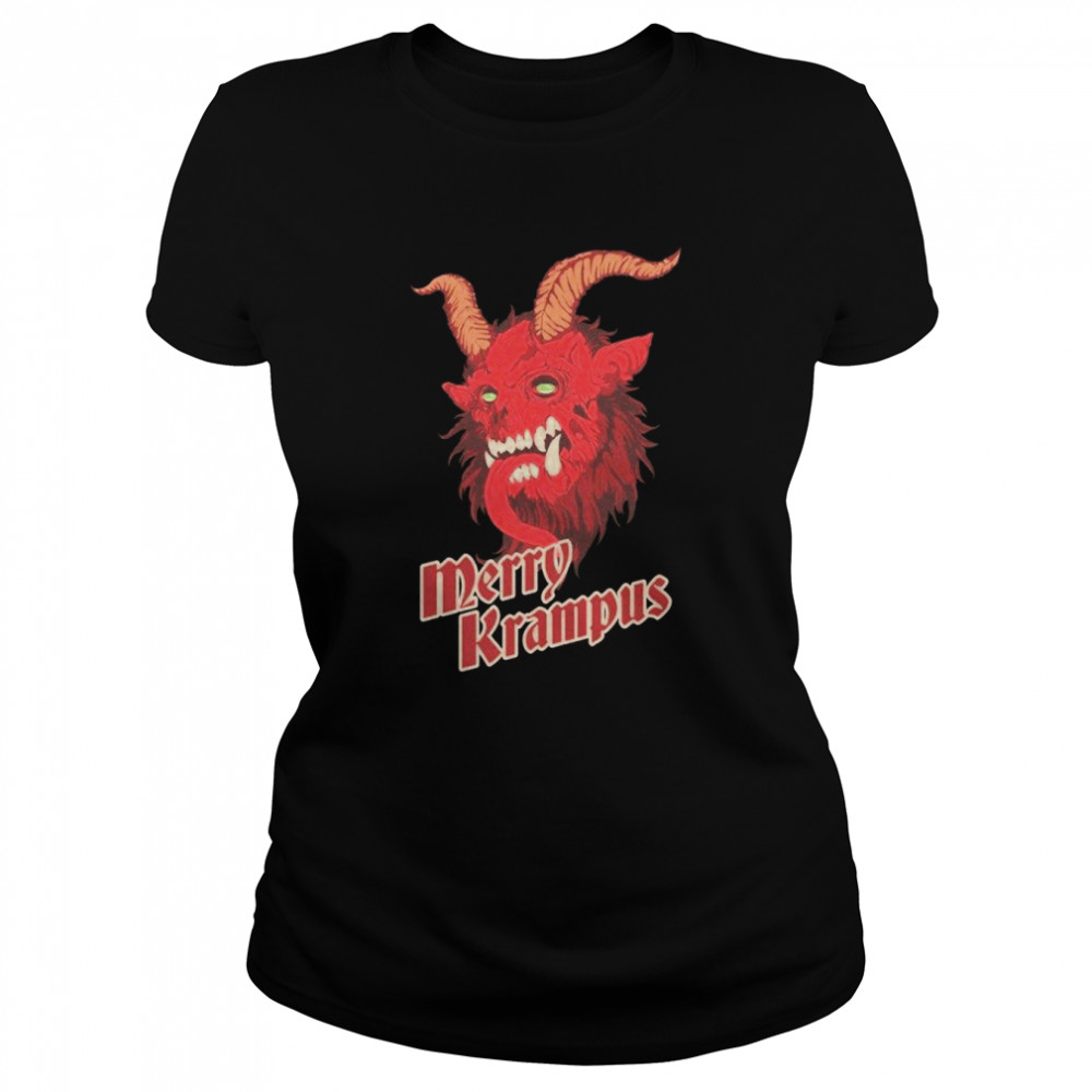Dark Merry Krampus Christmas Devil shirt Classic Women's T-shirt