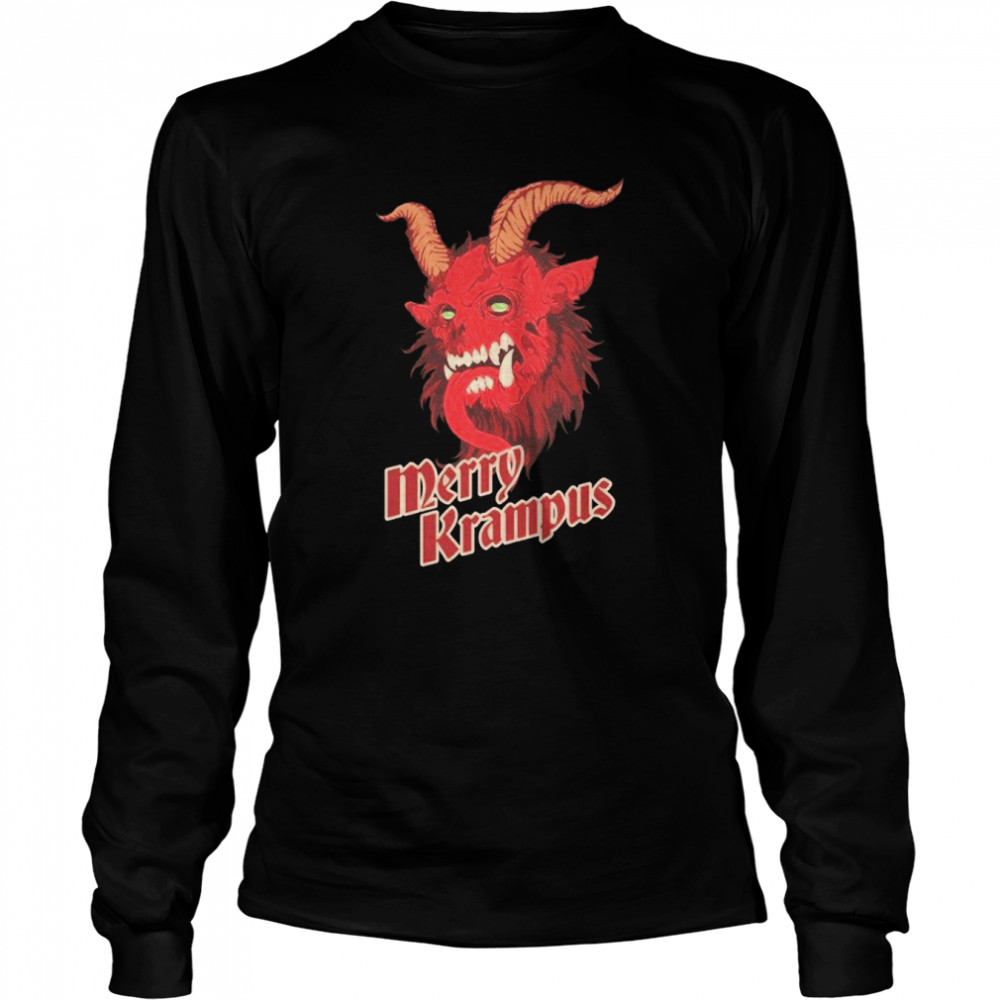 Dark Merry Krampus Christmas Devil shirt Long Sleeved T-shirt