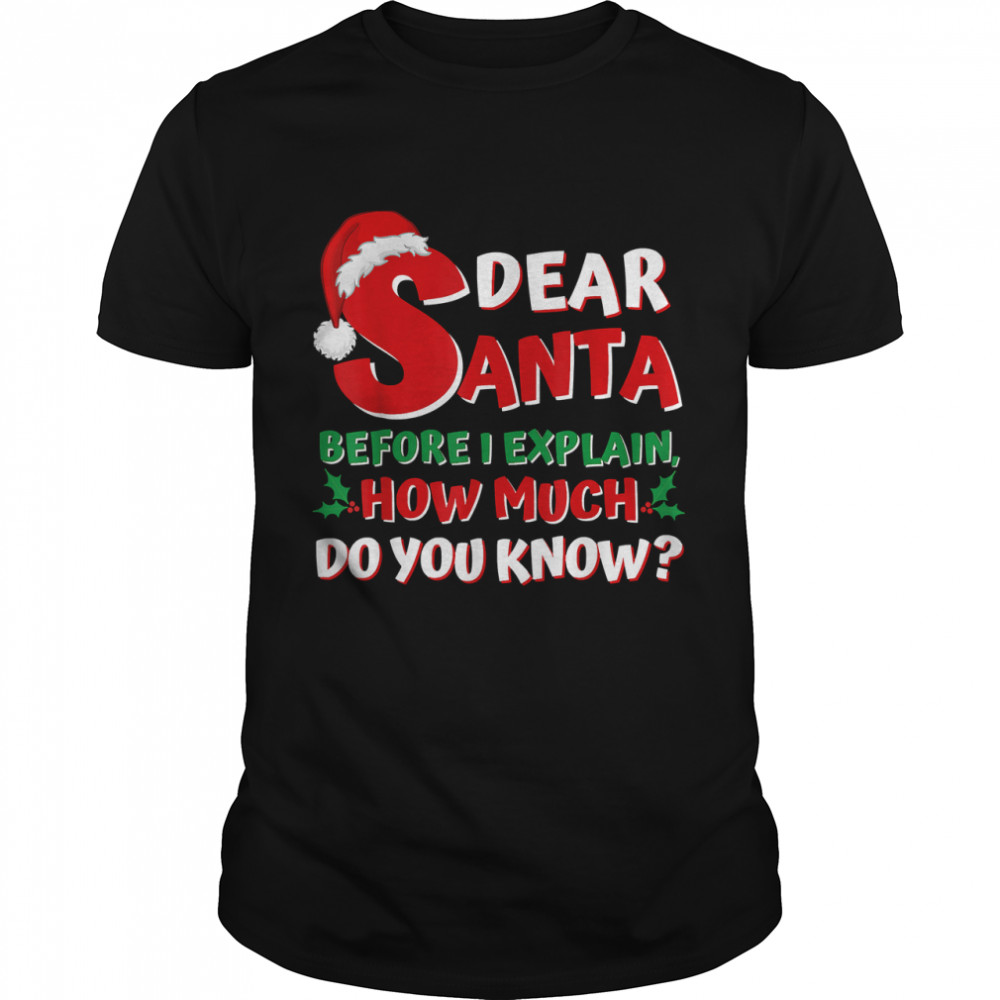 2022 Funny Christmas Shirts Kids Adults Santa I Can Explain T-Shirt