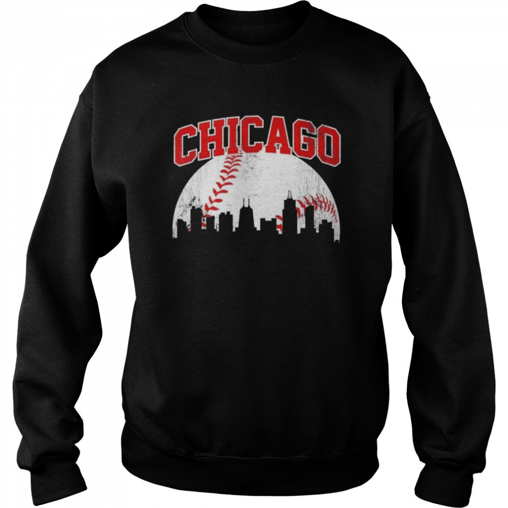 Chicago Baseball Skyline City Gameday Retro Vintage USA Vintage 2022 Unisex Sweatshirt