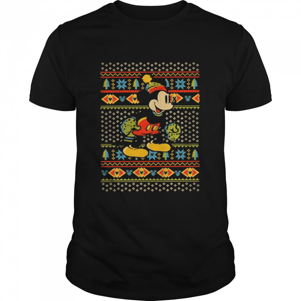 Retro Mickey Mouse Ugly Christmas shirt Classic Men's T-shirt