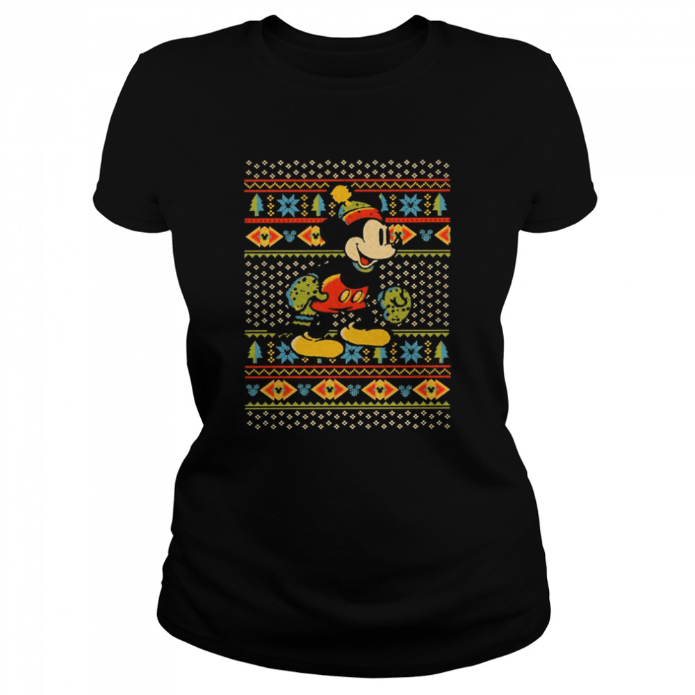 Retro Mickey Mouse Ugly Christmas shirt Classic Women's T-shirt
