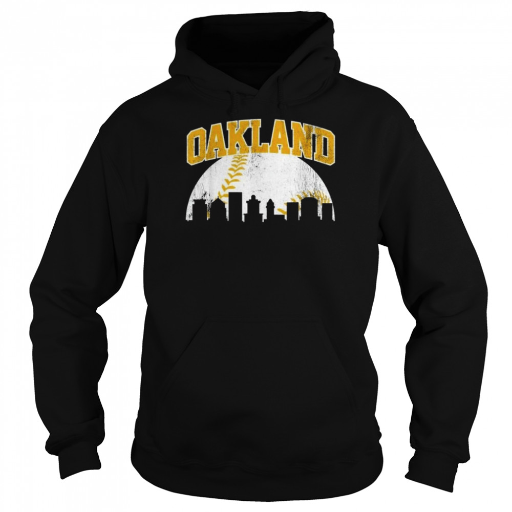 Vintage Oakland Skyline City Gameday Retro Unisex Hoodie