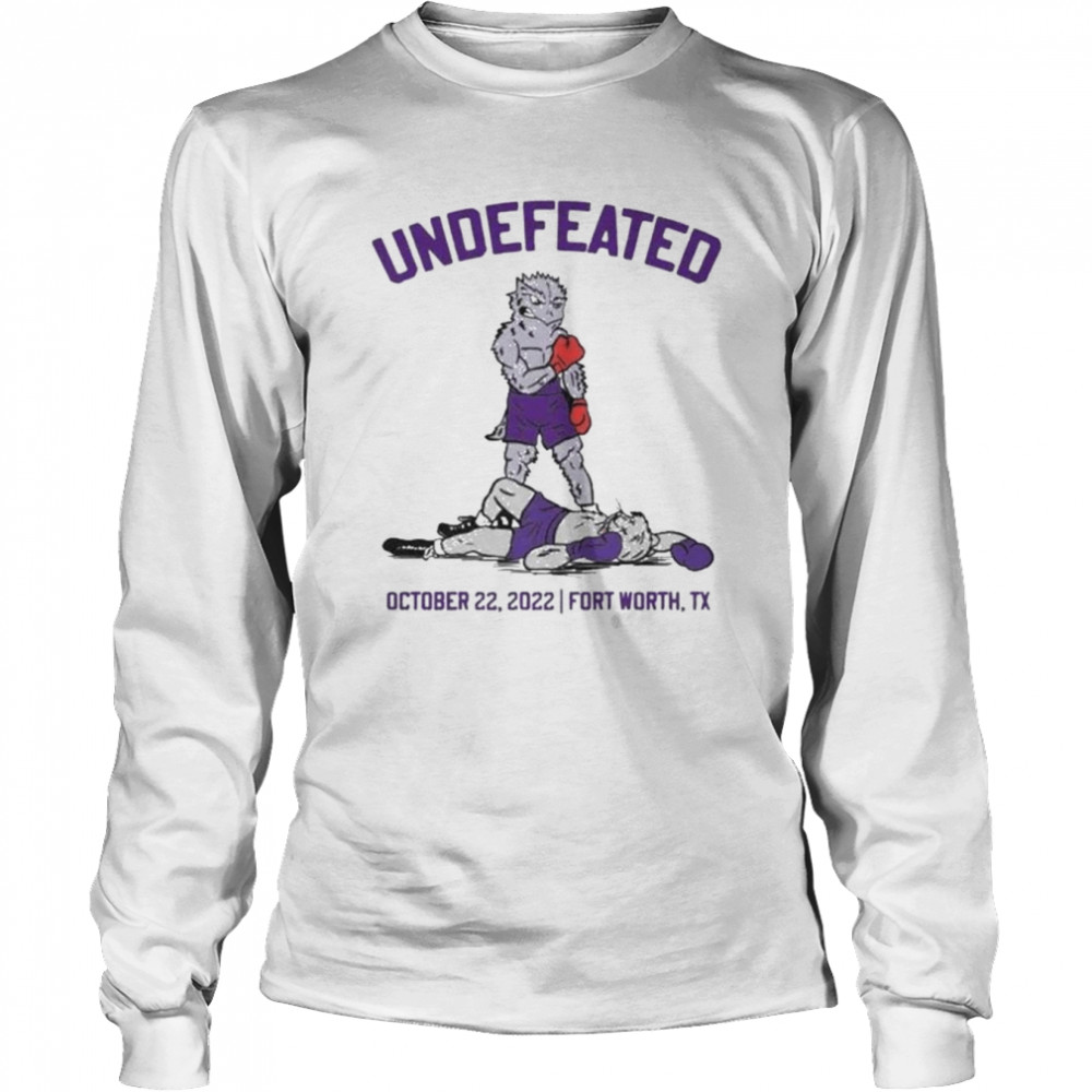 Undefeated Knockout Kansas State Beat TCU Horned Frogs October 22, 2022 T- Long Sleeved T-shirt