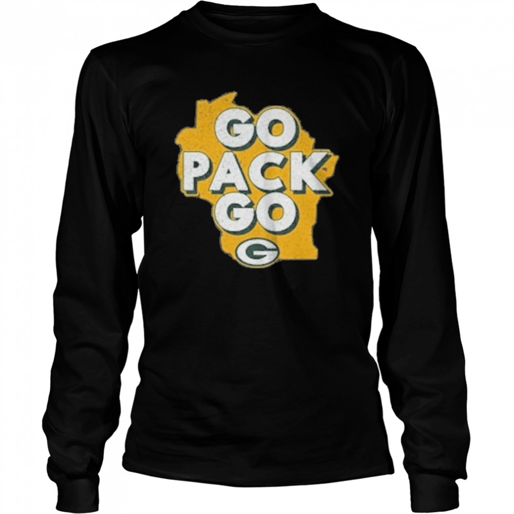 Go pack go Green Bay Packers fanatics branded passing touchdown t-shirt Long Sleeved T-shirt
