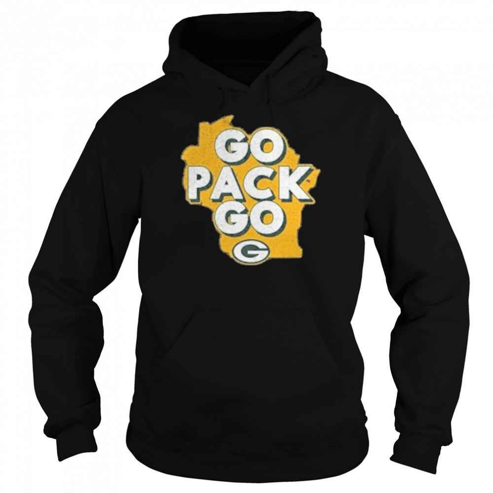 Go pack go Green Bay Packers fanatics branded passing touchdown t-shirt Unisex Hoodie