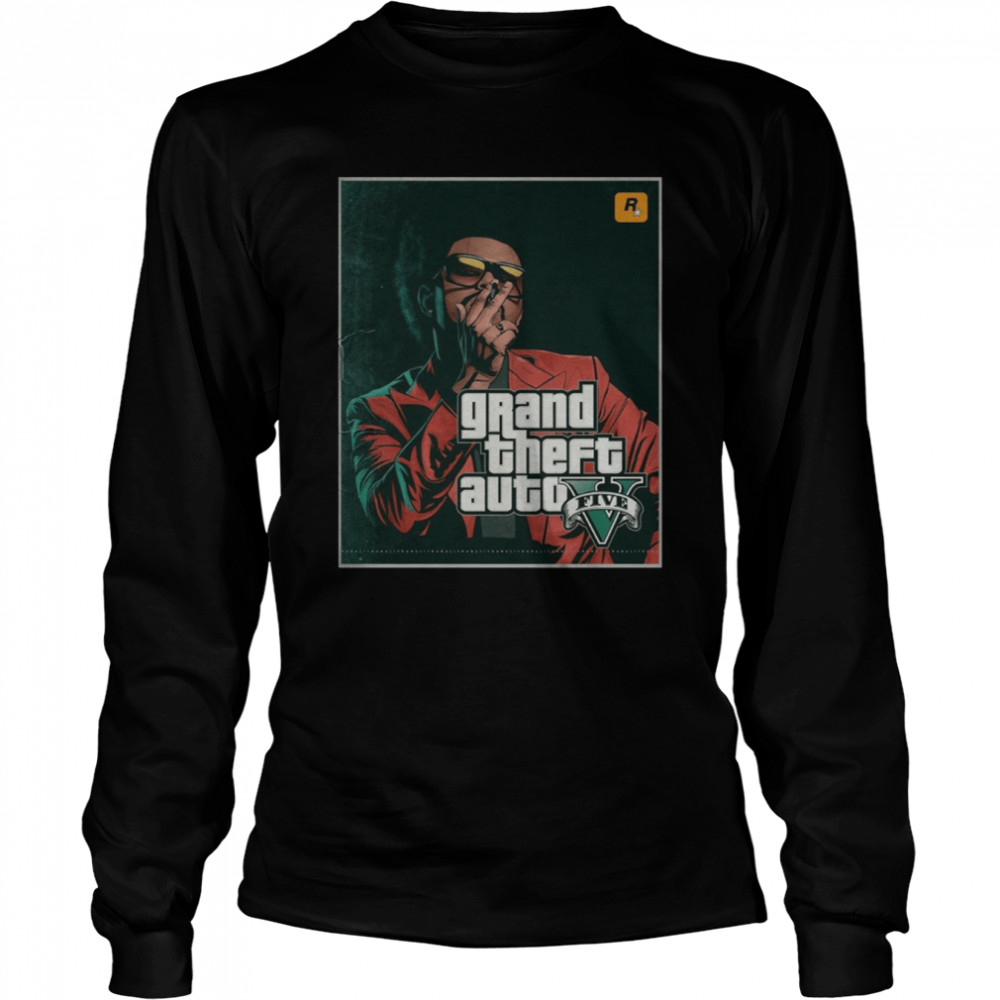 Gta San Andreas Poster The Weeknd shirt Long Sleeved T-shirt