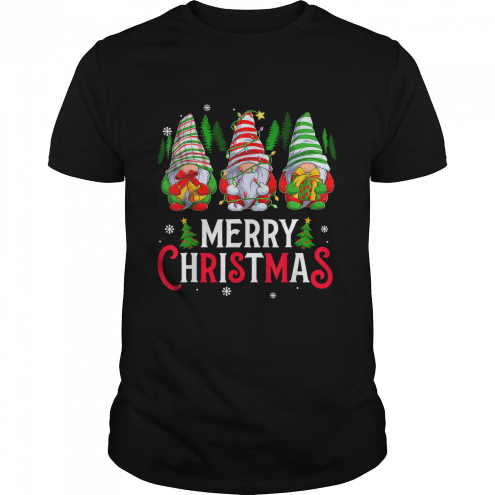 Merry Christmas Gnome Shirt Funny Family Xmas Boys Girls Kid T-Shirt