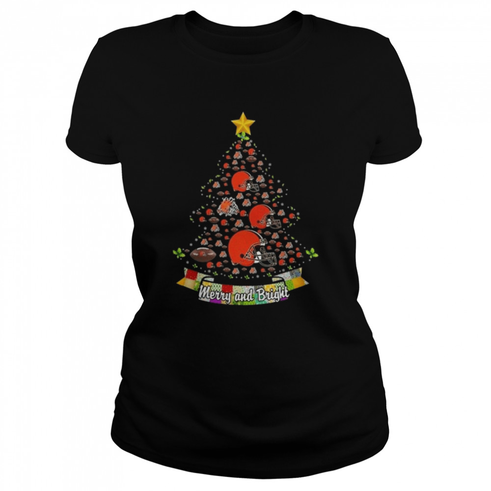 Merry And Bright Cleveland Browns NFL Christmas Tree T Shirts, Hoodies,  Sweatshirts & Merch