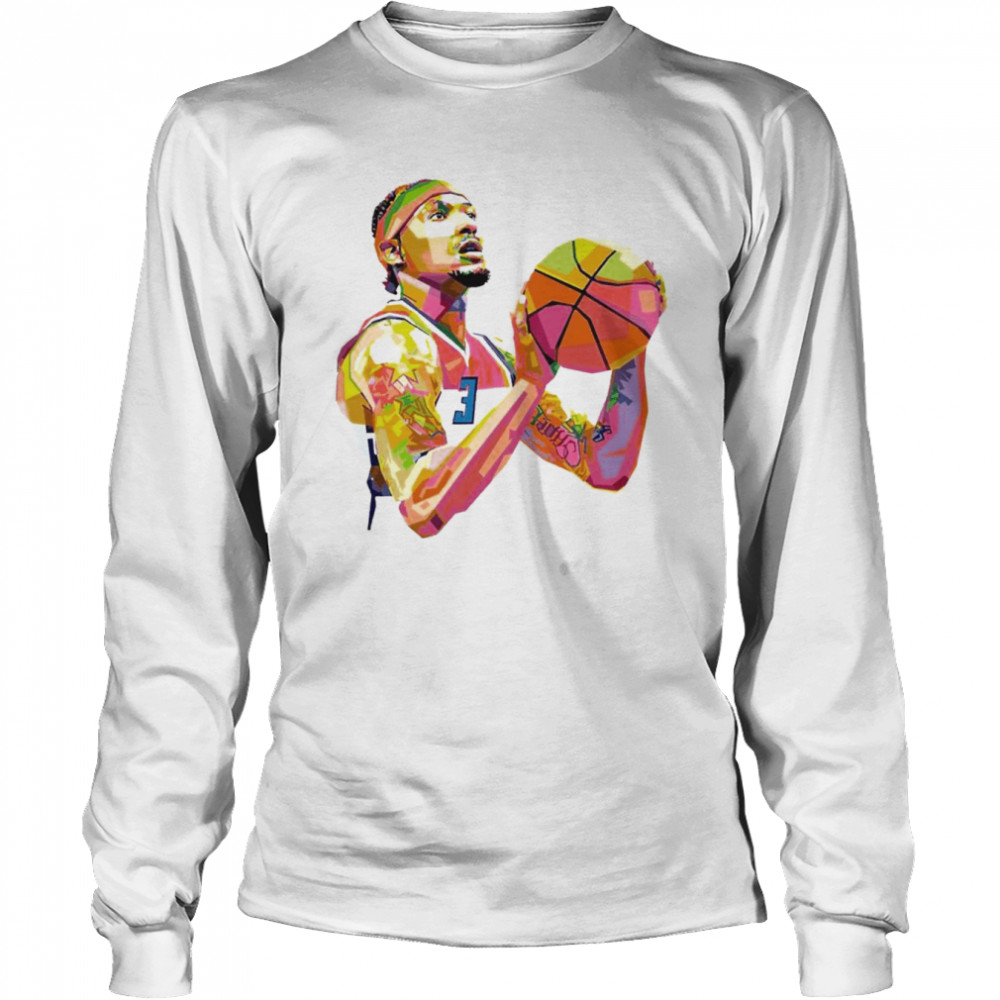 Vector painting Bradley Beal basketball t-shirt Long Sleeved T-shirt