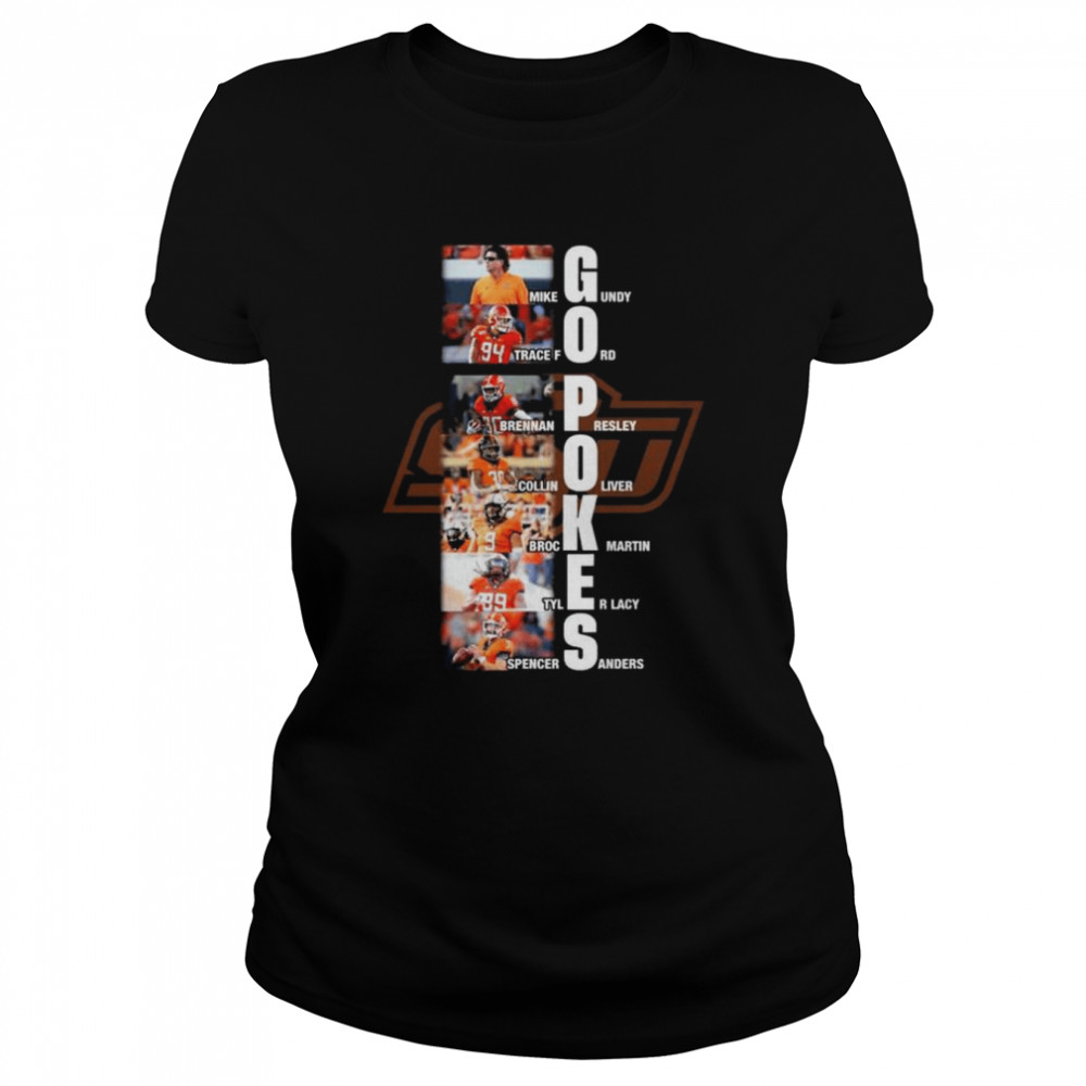 Oklahoma State Cowboys all team player signatures 2022 shirt Classic Women's T-shirt