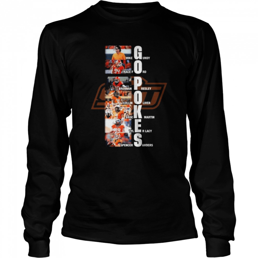 Oklahoma State Cowboys all team player signatures 2022 shirt Long Sleeved T-shirt