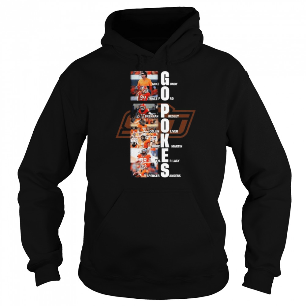 Oklahoma State Cowboys all team player signatures 2022 shirt Unisex Hoodie