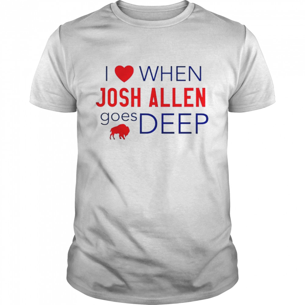 I Heart Josh Allen Goes Deep Buffalo Bills Unisex Crewneck 