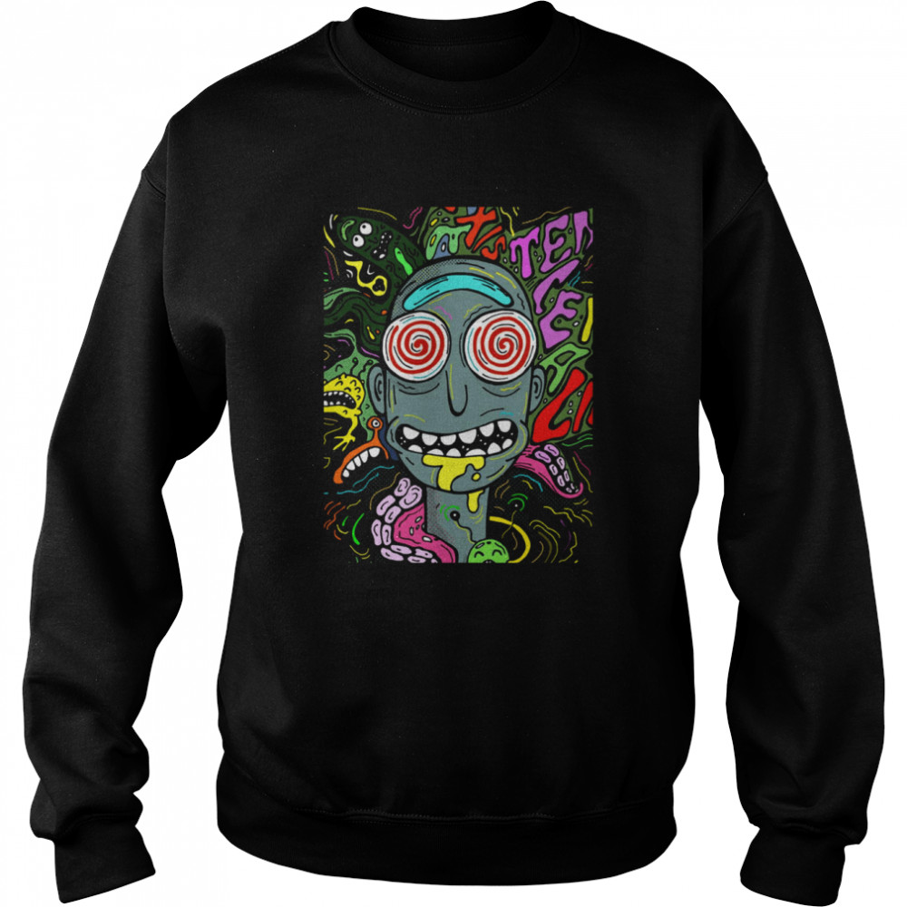 Acid Rick Colorful Art Rick And Morty shirt Unisex Sweatshirt