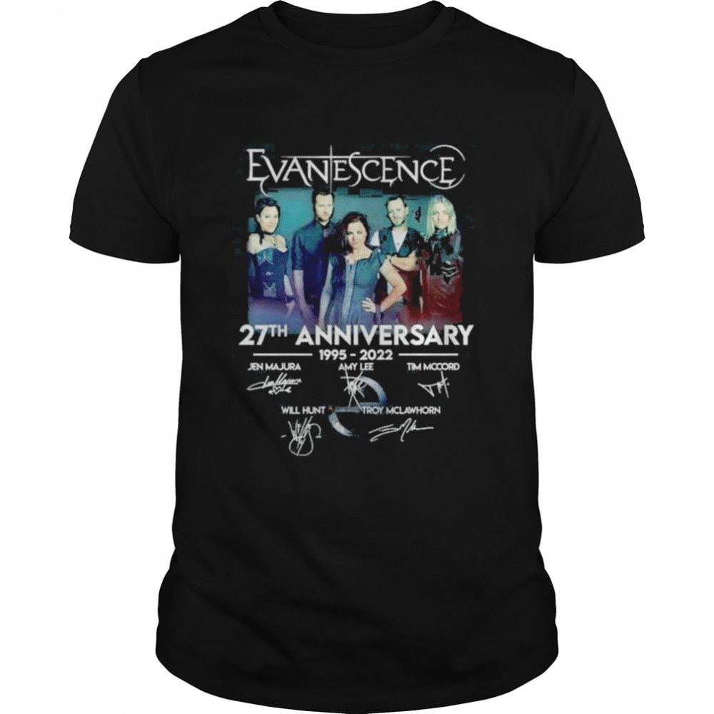Evanescence 27th anniversary 1995 2022 signatures shirt