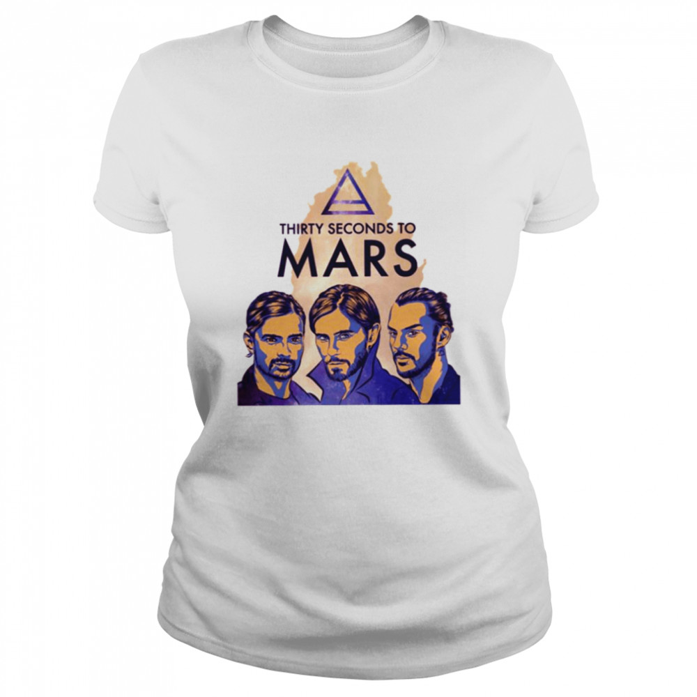 Flame On Fire 30 Seconds To Mars shirt Classic Women's T-shirt