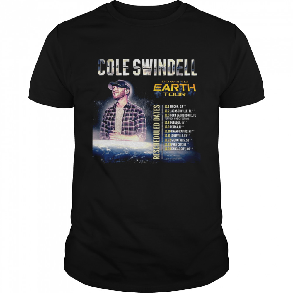 Track List Design Down To Earth Cole Swindell shirt Classic Men's T-shirt