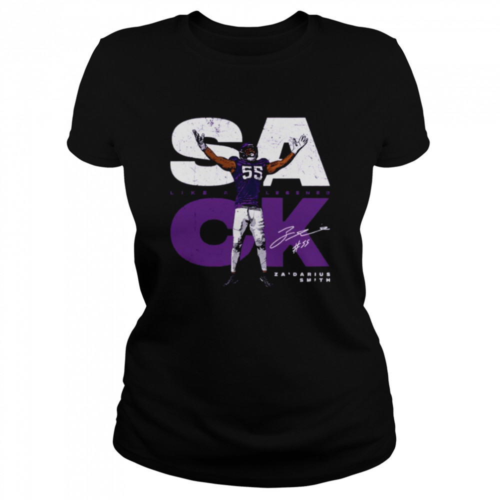 Za’Darius Smith Minnesota Vikings Sack Celebration Signature  Classic Women's T-shirt