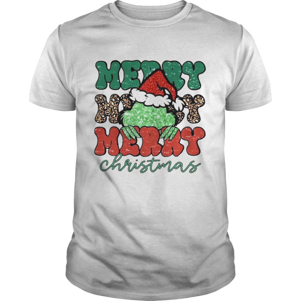 Santa Grinch Merry Christmas Leopard 2022 shirt