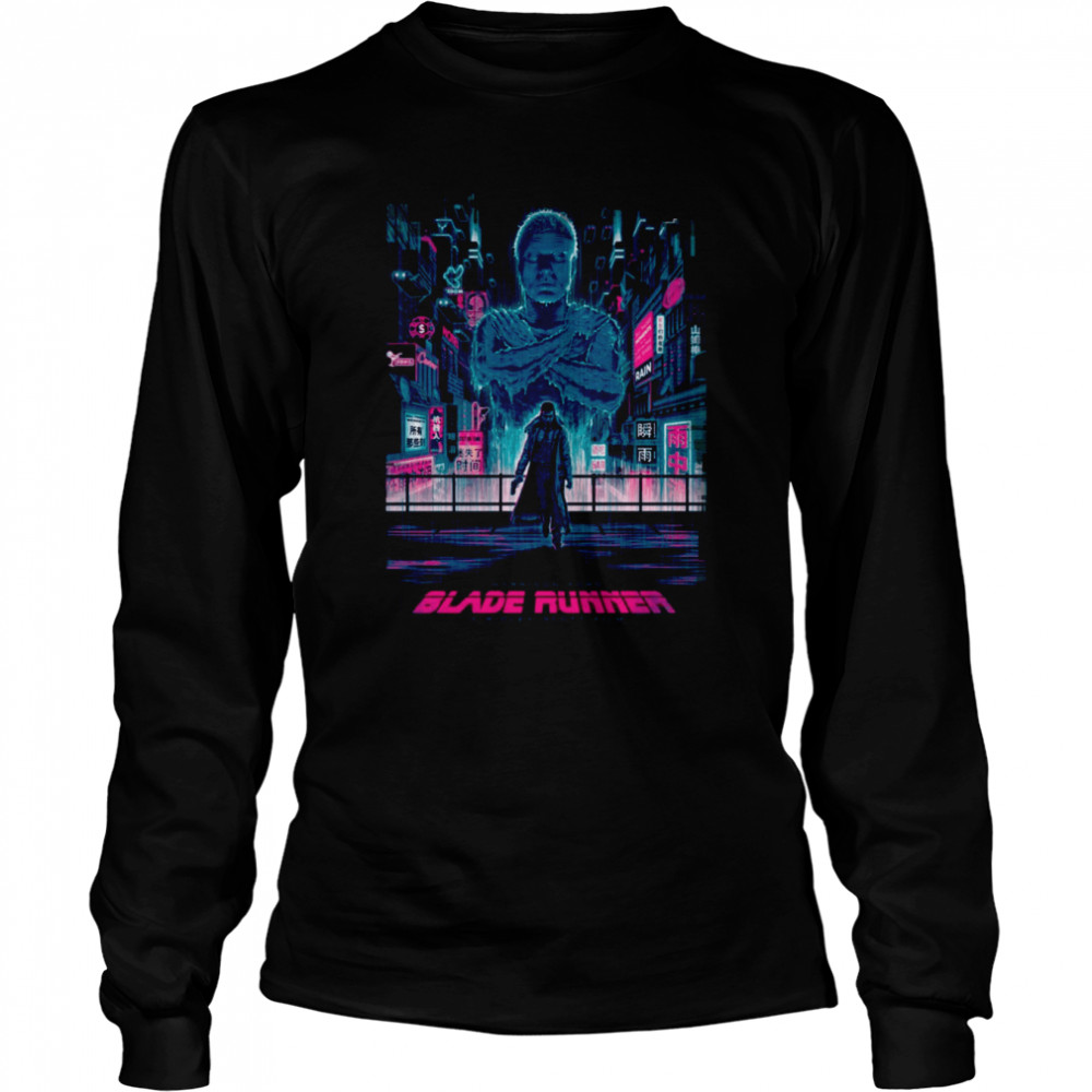 Geometric Design Blade Runner 1982 shirt Long Sleeved T-shirt