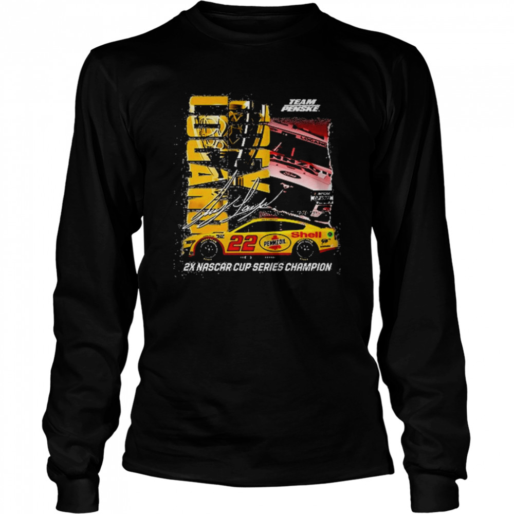 Joey Logano Team Penske 2022 NASCAR Cup Series Champion Shell Pennzoil Car One Spot Long Sleeved T-shirt