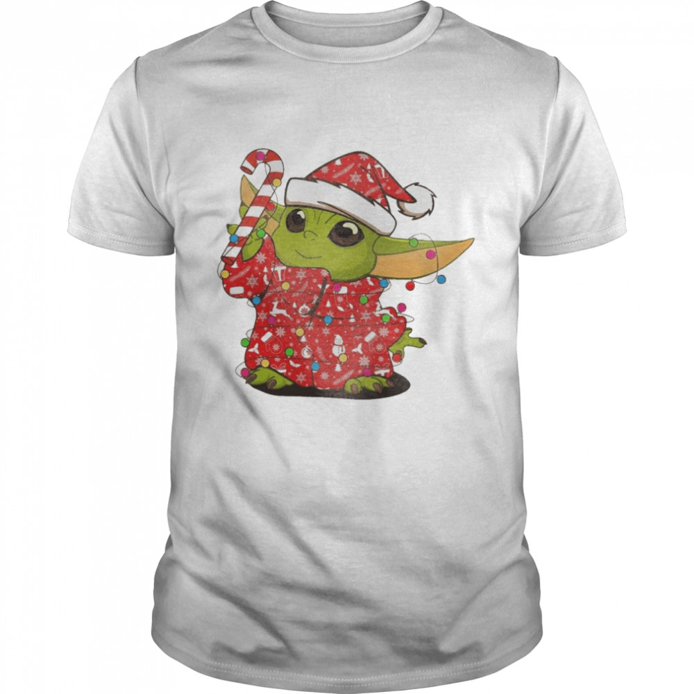 Baby Yoda Merry Christmas 2022 leprechaun Cute Shirt