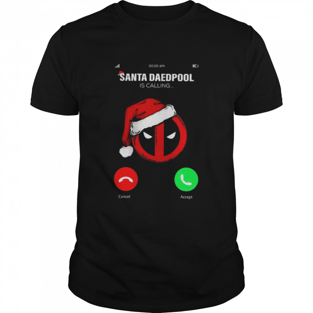 Santa Marvel Deadpool Calling Christmas Shirt