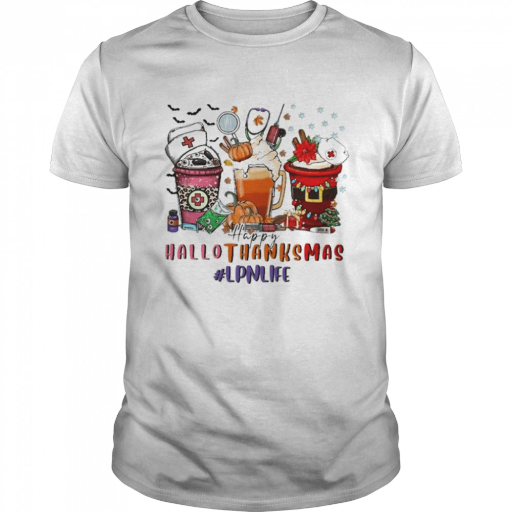 Cocktail Happy HalloThanksMas 2022 #LPN Life shirt