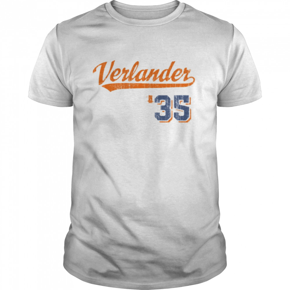 #35 Verlander Justin Verlander Script Vintage shirt