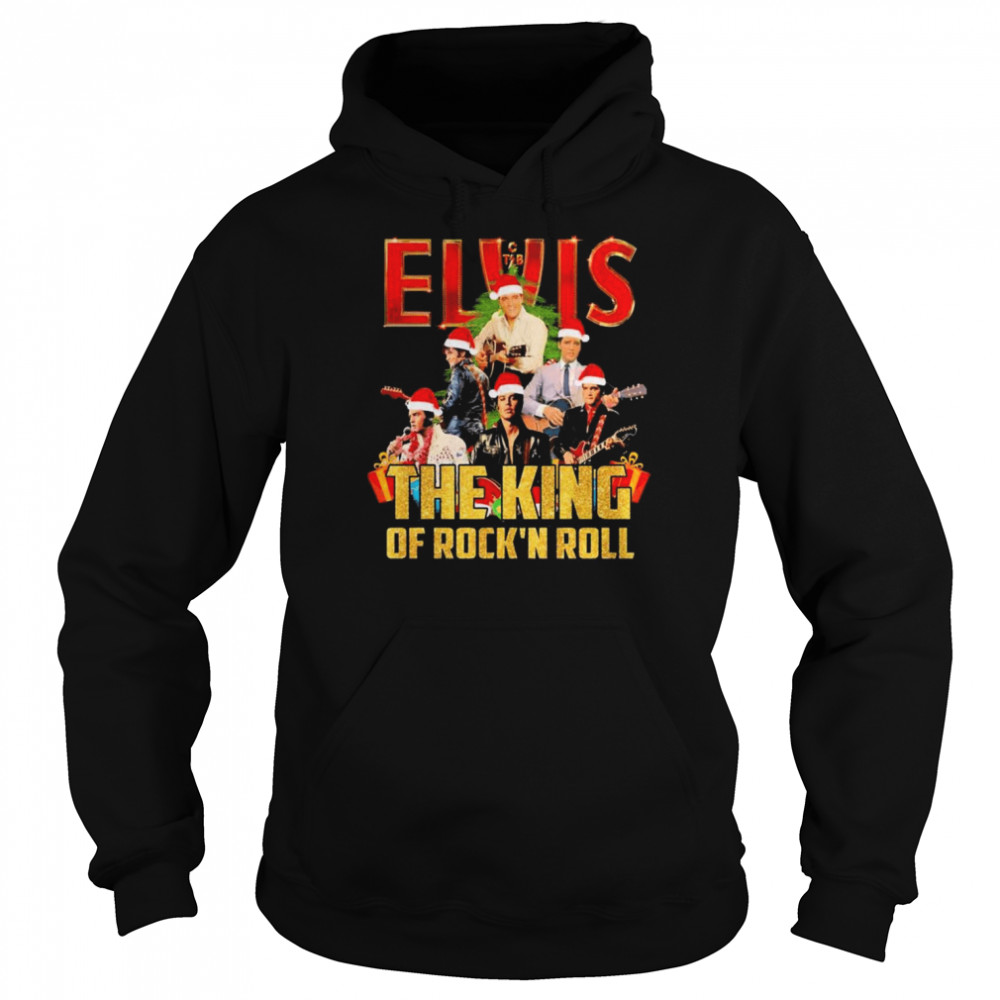 Elvis Presley The King of Rock’N Roll Merry Christmas shirt Unisex Hoodie