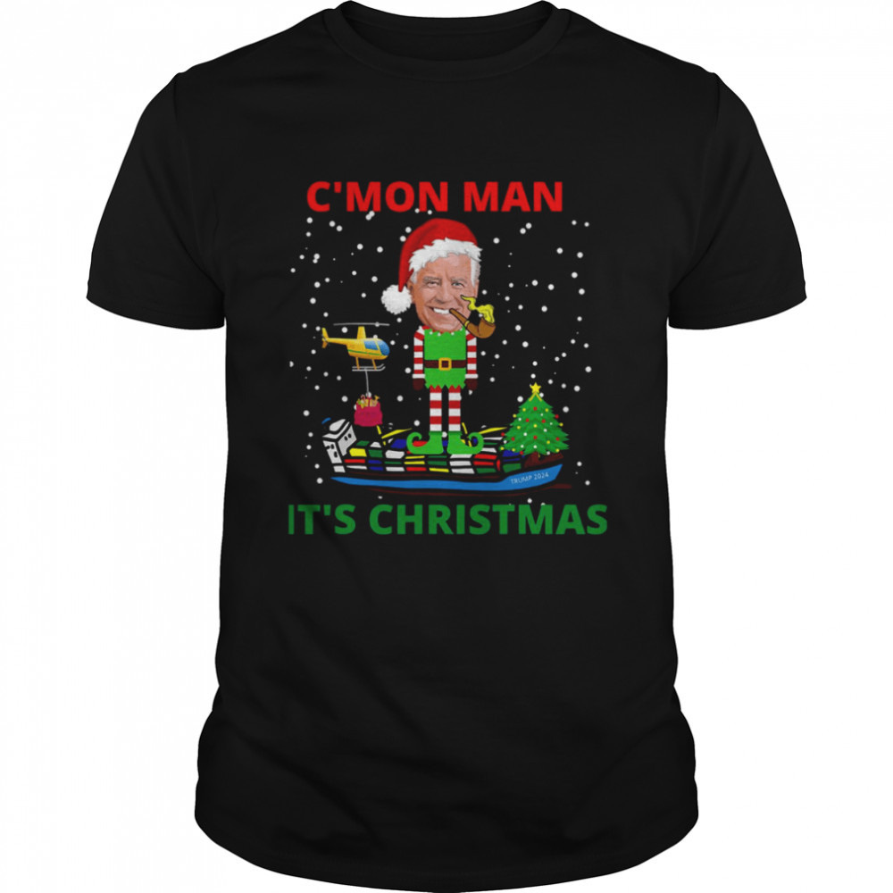 Joe Biden It’s Christmas Funny Joe Biden Come On Man shirt Classic Men's T-shirt