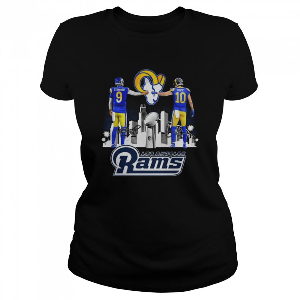 Los angeles rams stafford and kupp signatures 2022 shirt Classic Women's T-shirt