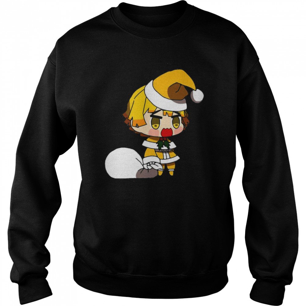 Merry Christmas From Zenitsu Agatsuma Demon Slayer shirt Unisex Sweatshirt