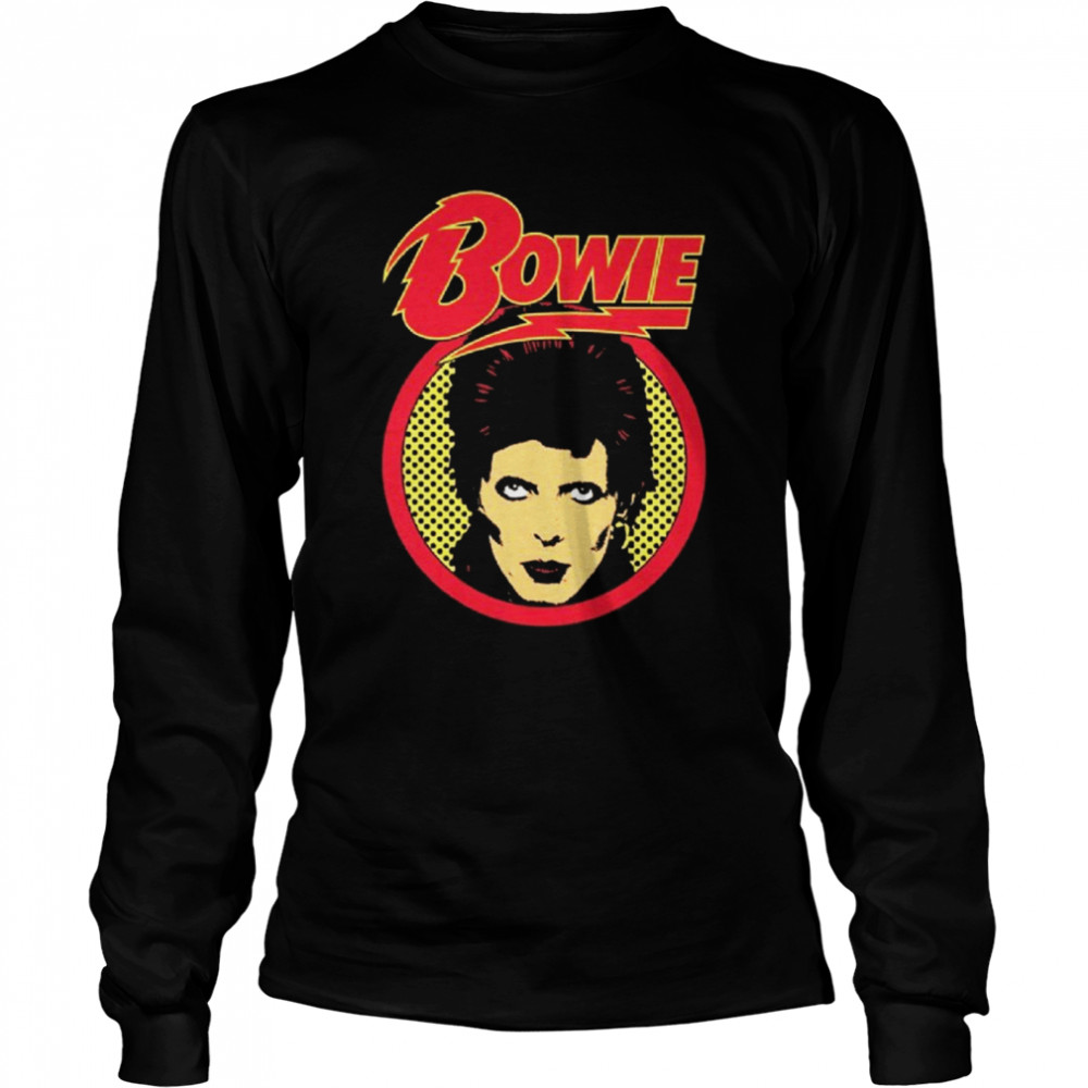 Pop Art Portrait David Bowie shirt Long Sleeved T-shirt