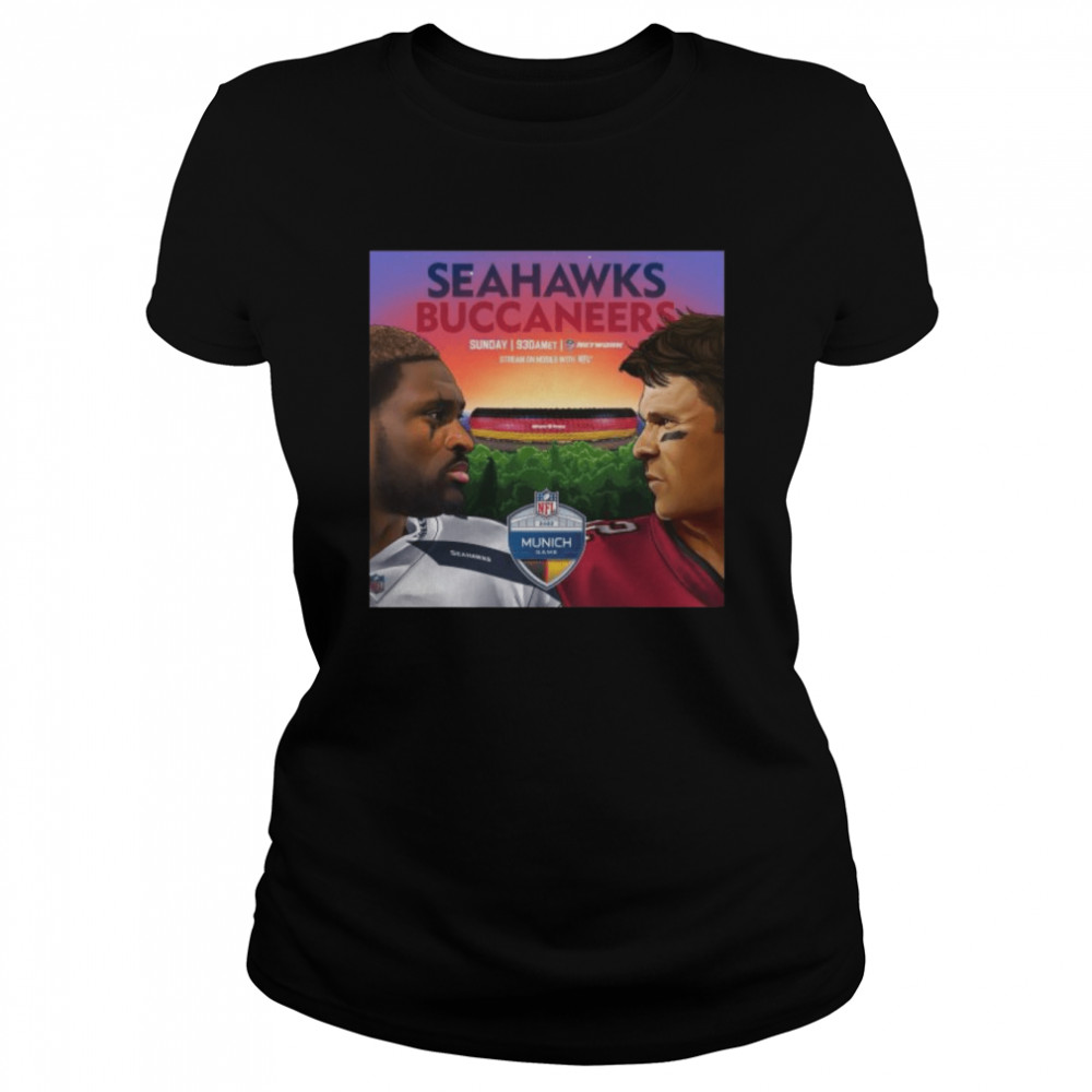 Seahawks Vs buccaneers NFL Munich game 2022 shirt Classic Women's T-shirt
