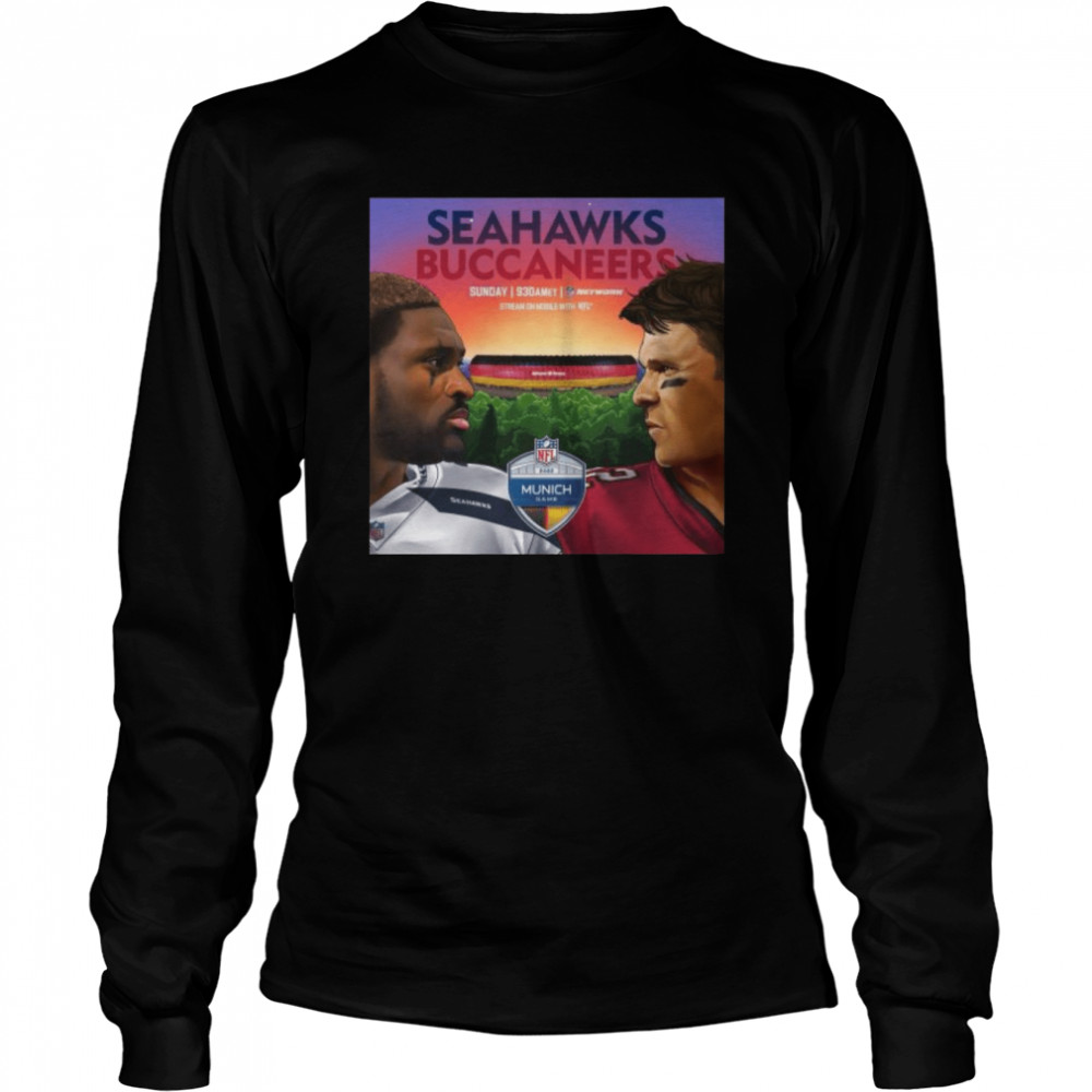 Seahawks Vs buccaneers NFL Munich game 2022 shirt Long Sleeved T-shirt