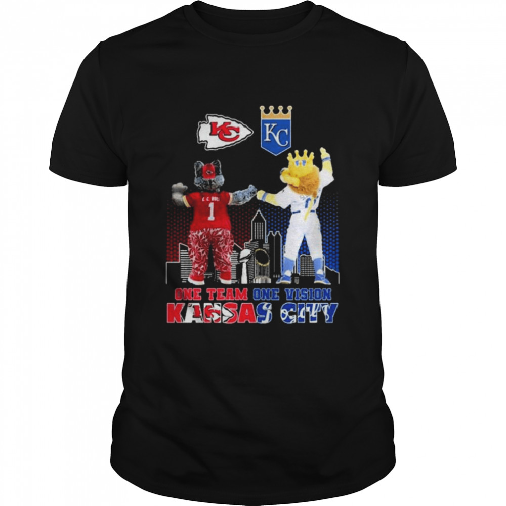 KC Wolf and Sluggerrr One team one vision Kansas City Chiefs and Royal T- shirt,tank top, v-neck for men and women