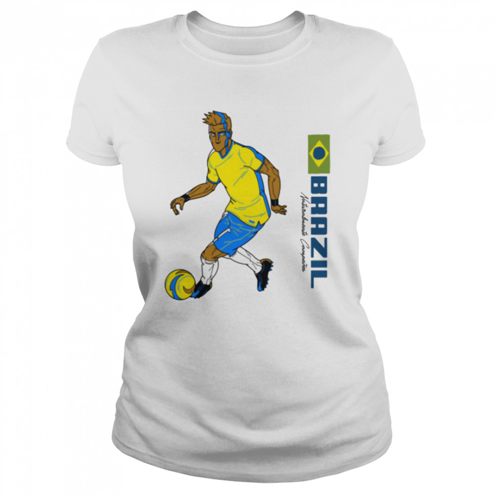 Brazil flag and world cup qatar 2022 T- Classic Women's T-shirt