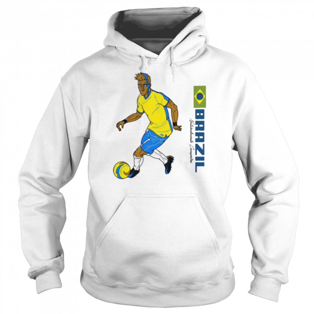 Brazil flag and world cup qatar 2022 T- Unisex Hoodie
