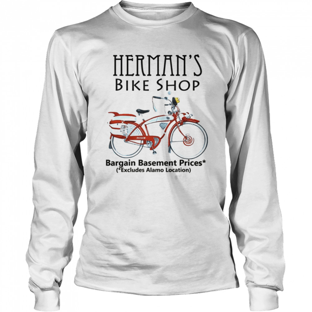 Herman’s Bike Shop Pee-Wee’s Big Adventure shirt Long Sleeved T-shirt