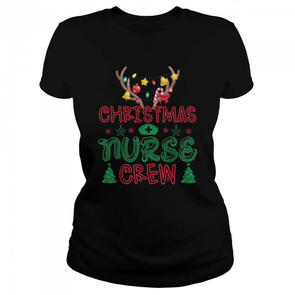 Christmas Nurse Crew Deer T- B0BN1PF4WL Classic Women's T-shirt