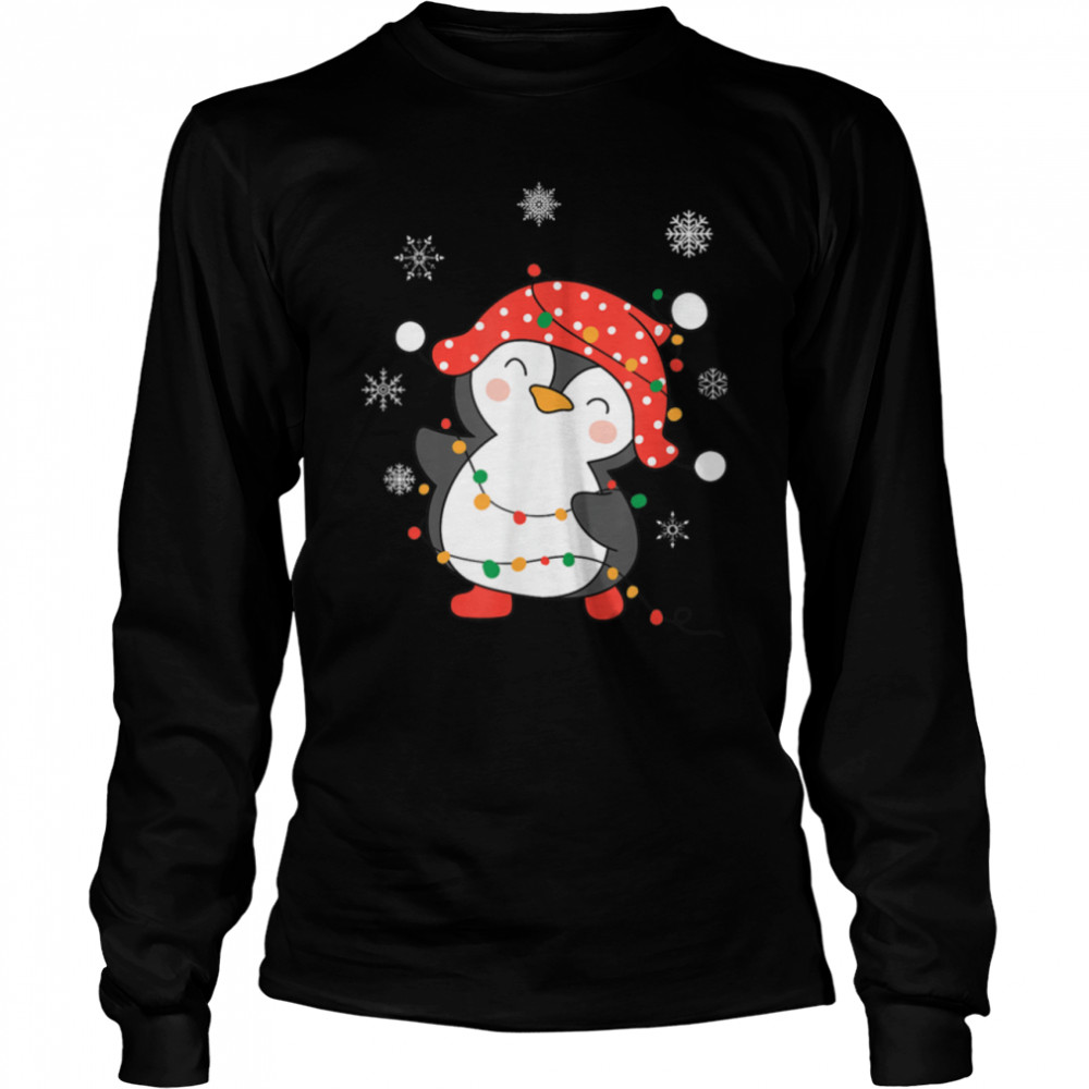 Christmas Penguin Xmas Graphic Casual Holiday T- B0BN1LC6Z5 Long Sleeved T-shirt