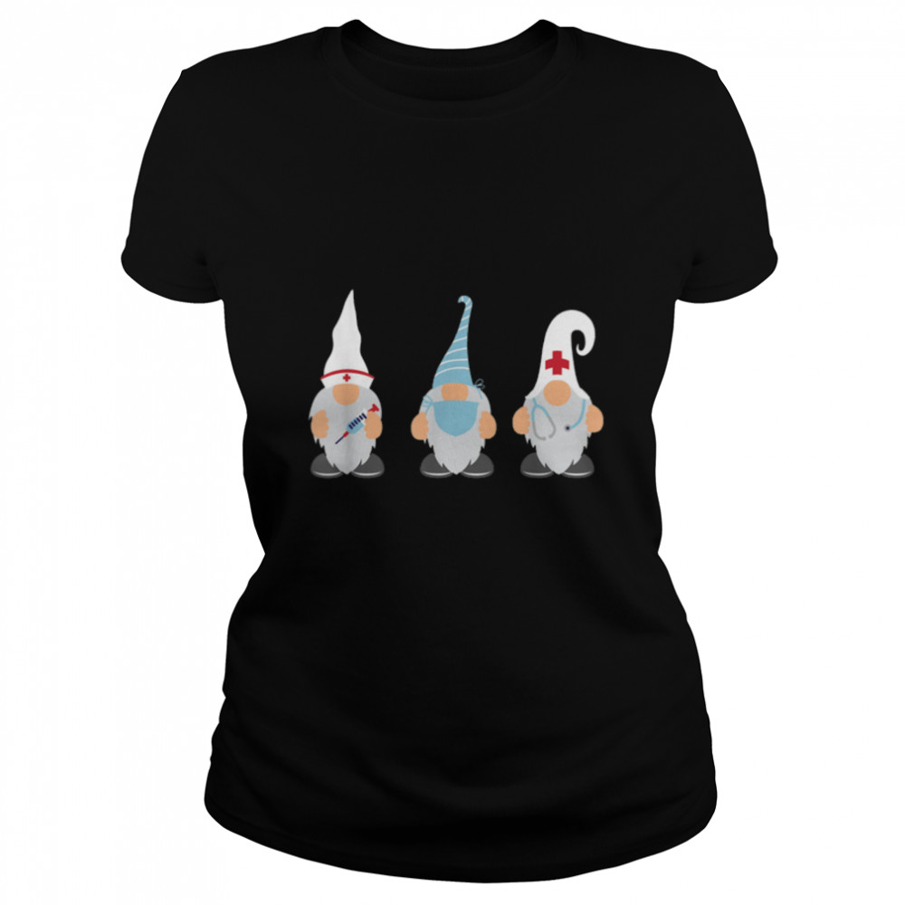 Cute Gnomes Nurse Hat Christmas Family Group Matching Xmas T- B0BN1MHS19 Classic Women's T-shirt