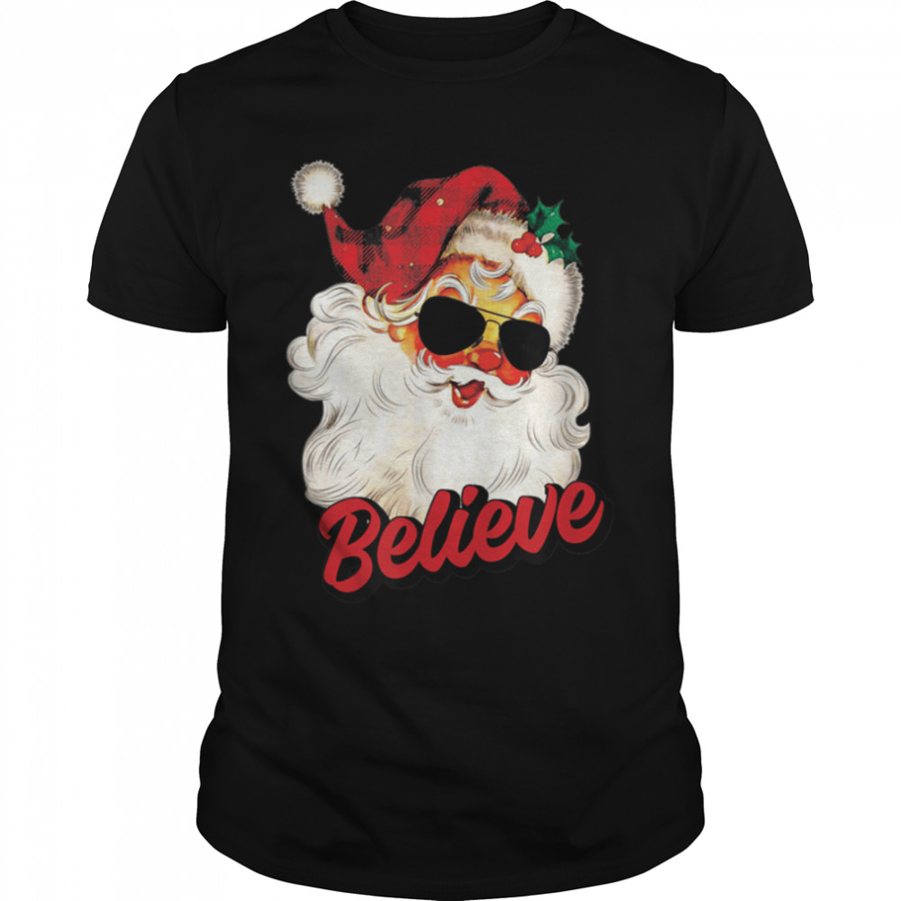 Don't Stop Believin Santa Funny Christmas Boys Girls Kids T- B0BN18FRSS Classic Men's T-shirt