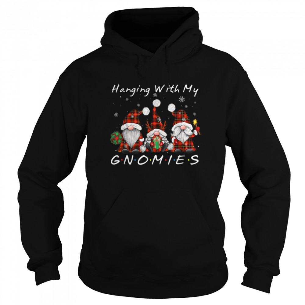 Hanging With My Gnomies Buffalo Red Plaid Christmas Gnome T- B0BN1MS1XG Unisex Hoodie