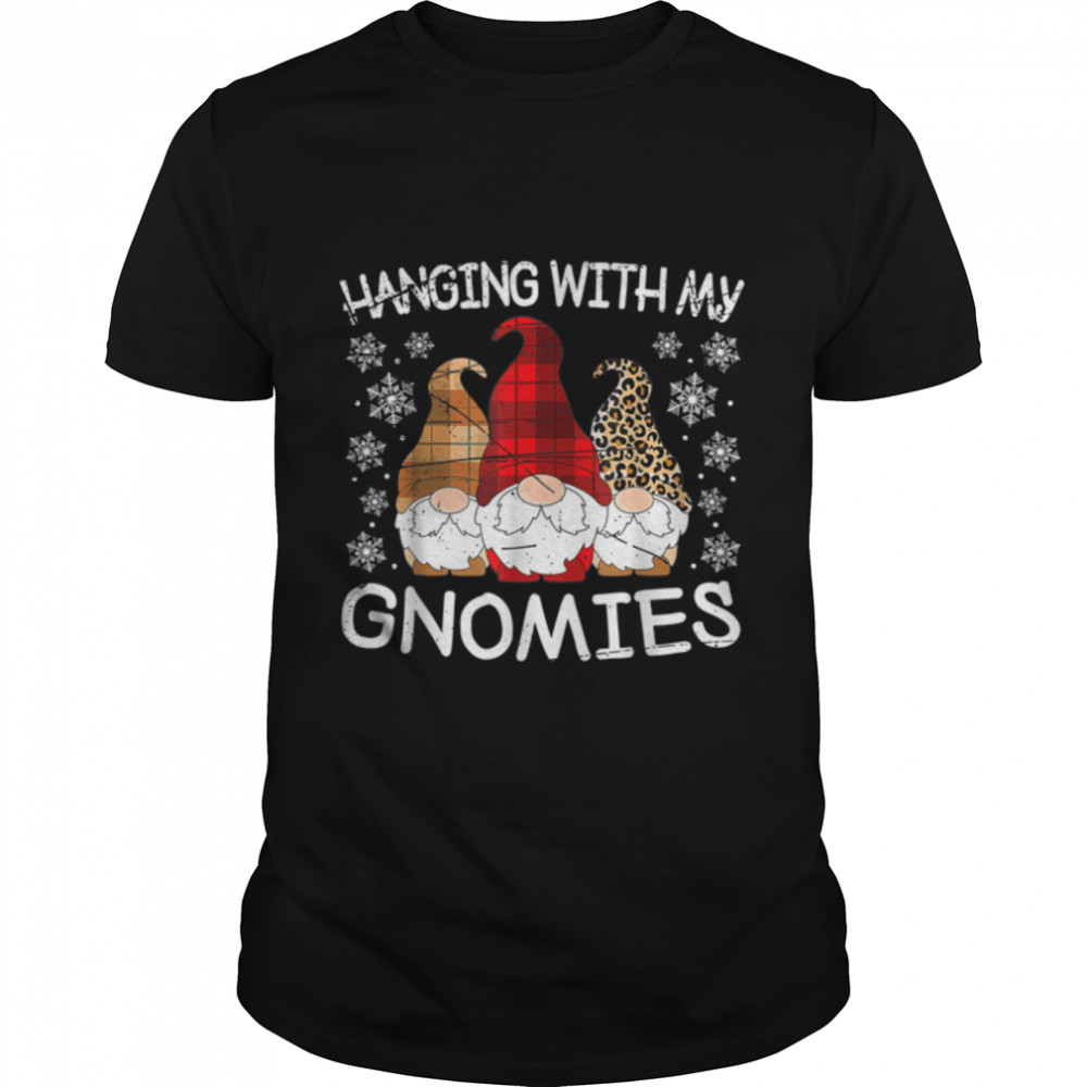hanging with my gnomies gnomes christmas family pajamas T- B0BN1LR8CT Classic Men's T-shirt