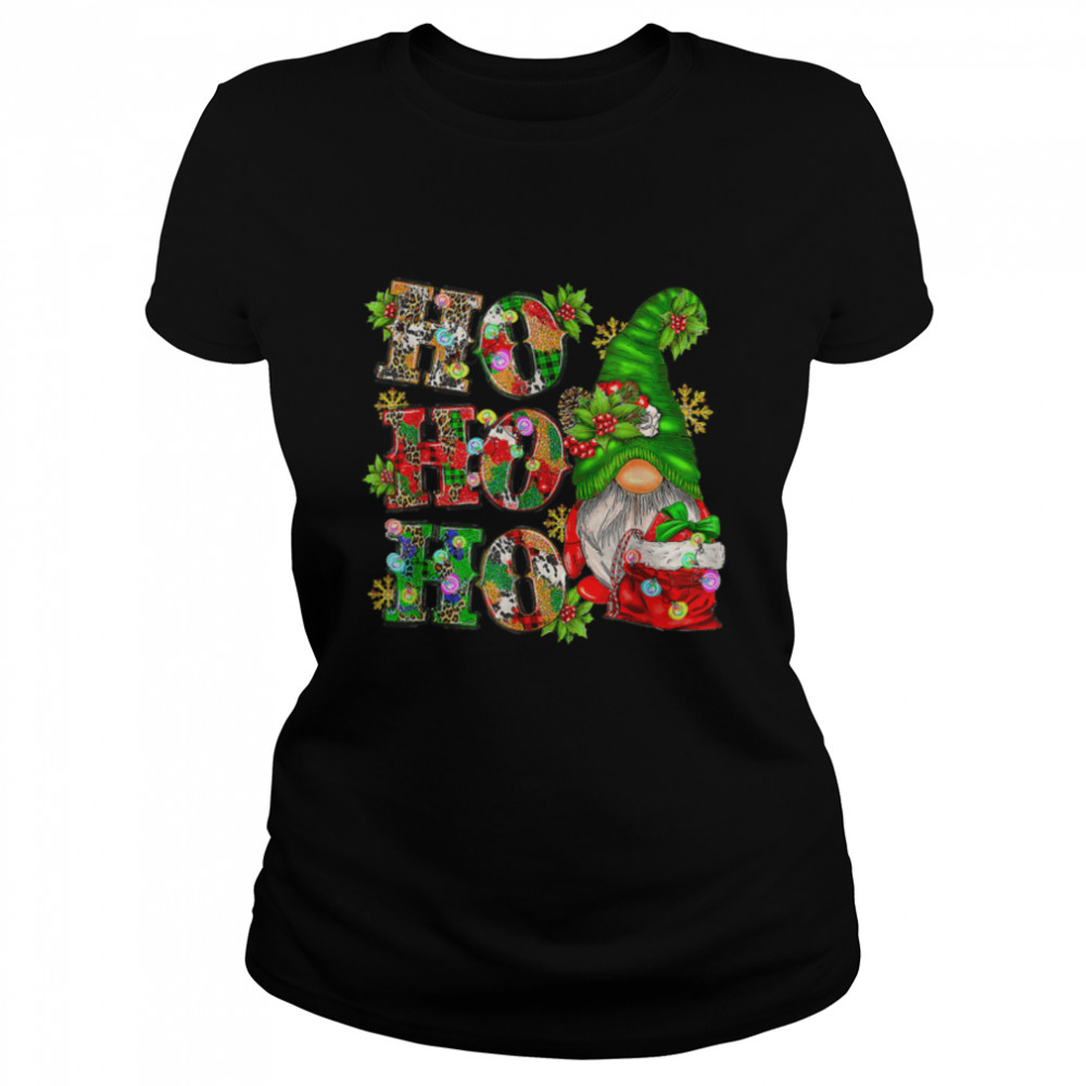 Ho Ho Ho Christmas Gnome Cute X Mas Family Matching Pajama T- B0BN1KQ932 Classic Women's T-shirt