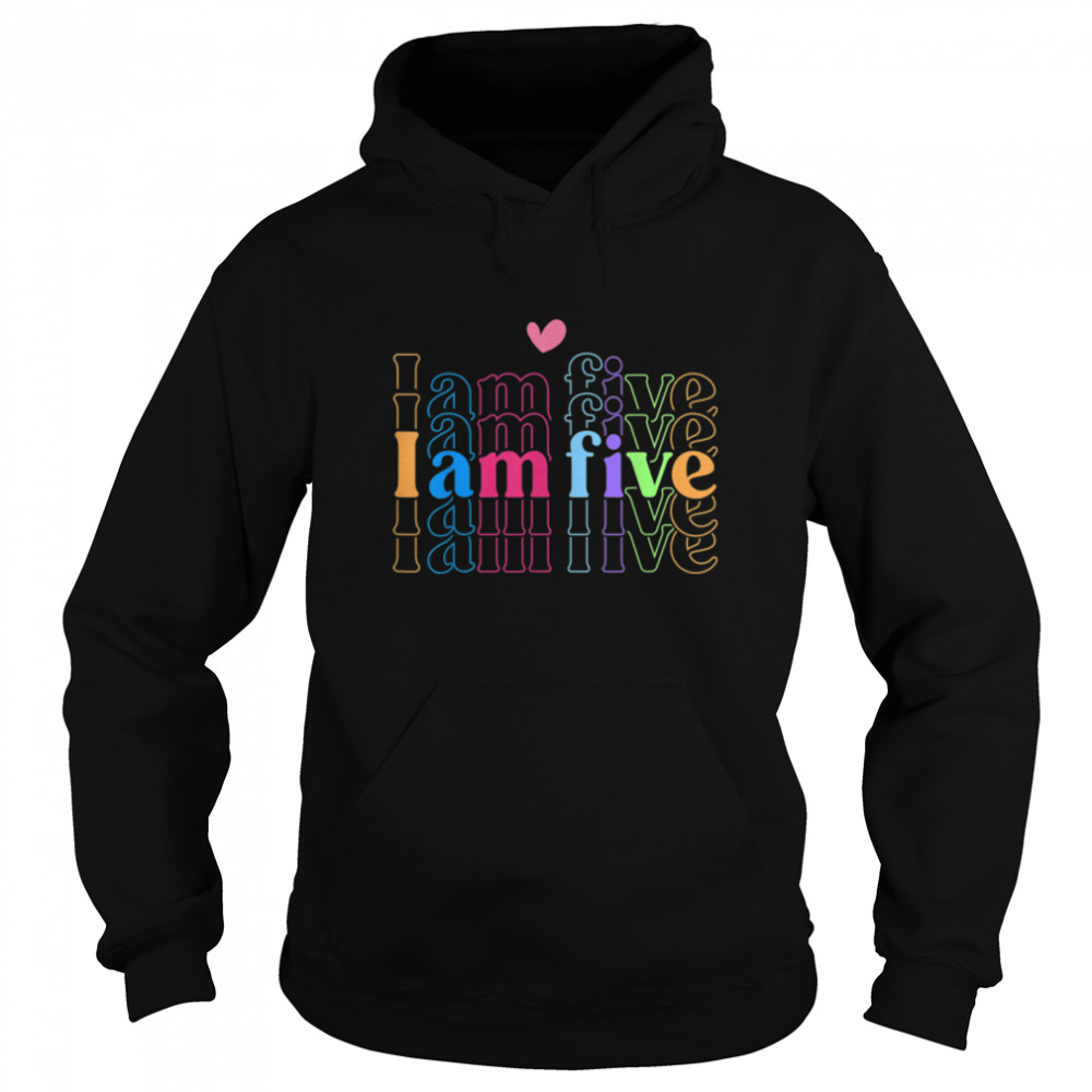 I Am Five Happy 5th Birthday 5 Years Old Boy Girl Awesome T- B0BN1DZQ8Q Unisex Hoodie