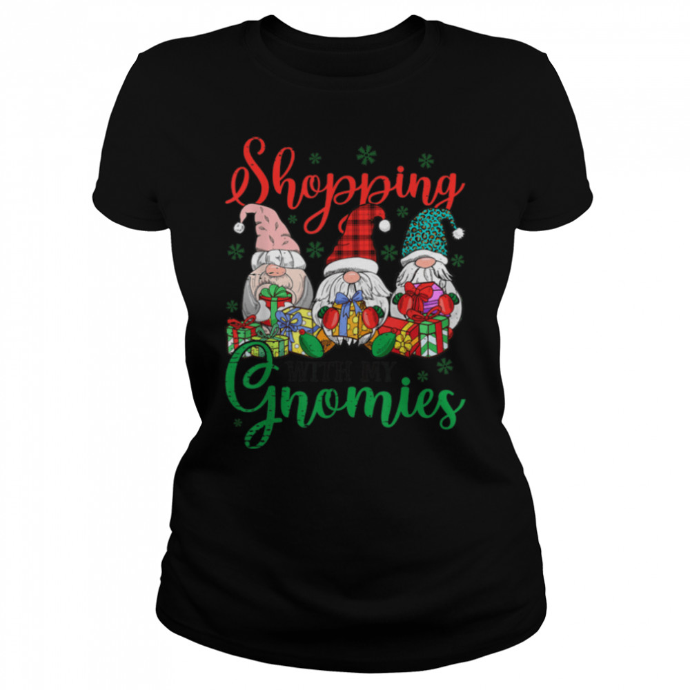 Shopping With My Gnomies Cute Xmas Gnomes Lover Christmas T- B0BN1M2V3G Classic Women's T-shirt